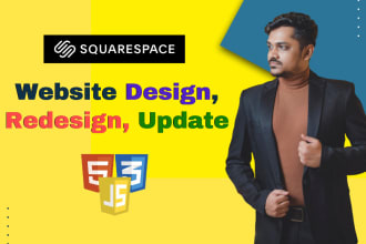 design, redesign or update  responsive squarespace websites