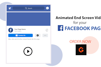 create facebook end screen video or outro for your page