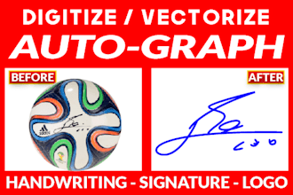 digitize vectorize autograph signature handwritten hand drawn logo image text
