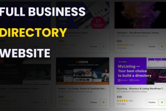 build website using listify, mylisting, wilcity, listingpro
