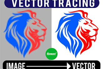 do clean vector tracing of any image, sketch or logo