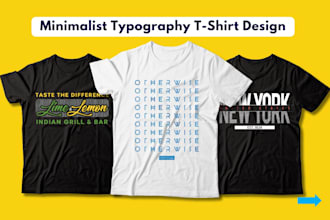do best minimalist typography t shirt design