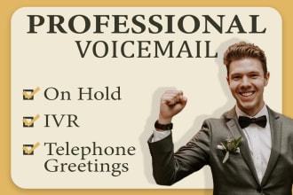 record your professional voicemail or business greeting on hold telephone IVR