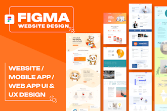 do figma website design, mobile app UI UX design, PSD web template, dashboard UI