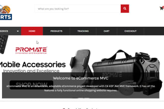 create ecommerce website in asp dot net mvc core and sql server