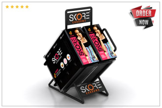 do product counter display unit, posm items 3d