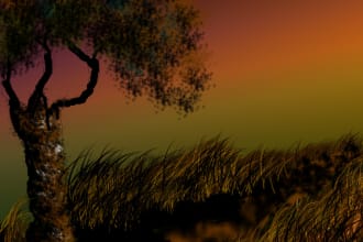 draw a Marvellous Paint of a Natural Site Using Photoshop According to Your Imagine
