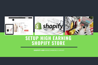 setup perfect high earning shopify store