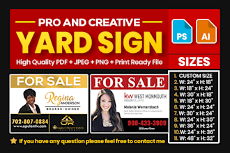 design professional and creative yard sign