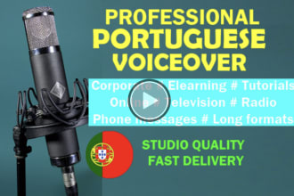 record professional voice overs in portuguese