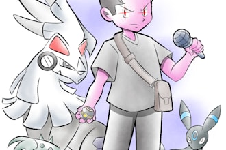 draw you in a pokemon ken sugimori style