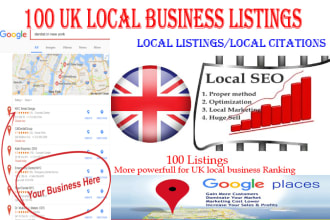 local citations and local seo for UK website and gmb ranking