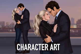 create a character art design, book cover illustration, kdp, amazon