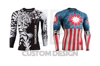 design full sublimation rash guard or compression jersey