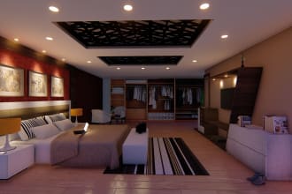 design your furniture and ceiling and 2d, 3d floor plan