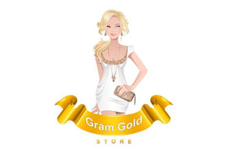 design original gold store mascot logo