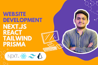 develop your website next js react, nest js, prisma