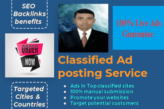 post your ads in USA top classified ad sites by manual