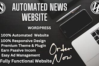 develop an autopilot auto blogging wordpress website with RSS