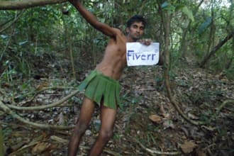 promote your website,valentine wish,birthday wish or any message in a jungel like a real tarzan