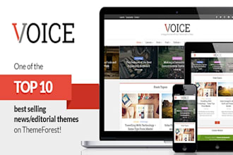 create a wordpress site with premium voice theme