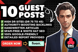 write publish 10 high DR dofollow guest posting