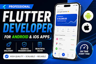 be your flutter developer for android and IOS apps