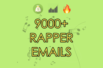 send you a spreadsheet with rapper emails to submit beats to