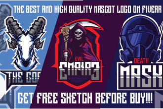 design awesome mascot logo for esport, twich, and youtube