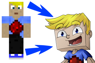 turn your minecraft skin into a catroon