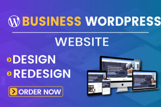 develop business wordpress website or  web design