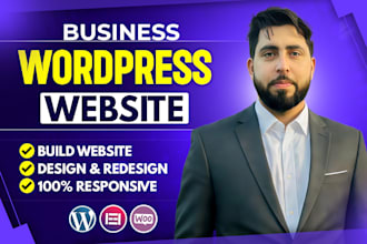 develop business wordpress website or  web design