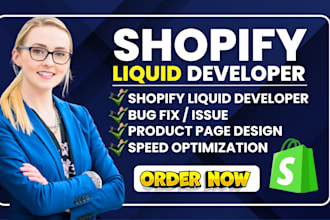 be your shopify liquid developer shopify custom coding developer bug fix expert