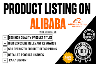 do alibaba product listing with SEO product description