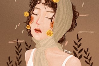 draw illustration style portrait