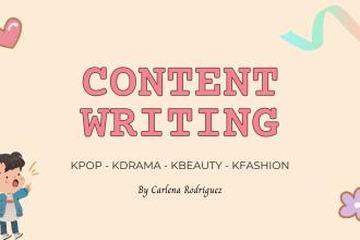 write anything related to kpop such as news,idols, dramas