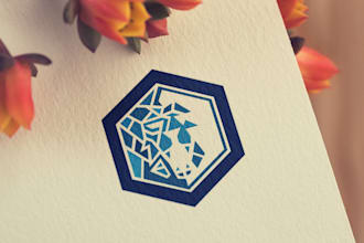 create a modern minimal polygon logo in 24hrs