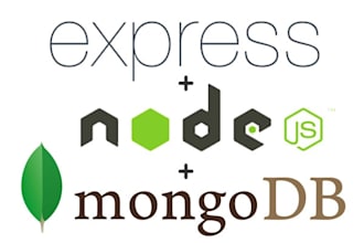 develop backend of your app in nodejs, express, mongodb