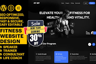 build a website for personal trainer, fitness trainer, coach, yoga, gym website
