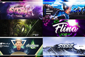design a gaming header, twitter banner, gaming banner