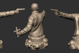 sculpt a high quality 3d comic and anime model and character for 3d printing