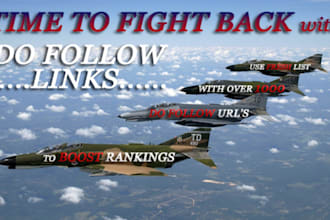 give you a rankings boost when you use this over 1100 do follow urls list for backlinks