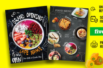 design all sized editable amazing restaurant menu and digital menu board