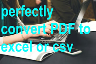 perfectly convert PDF to excel or csv