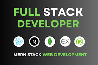do full stack web app development as mern stack developer using react next node
