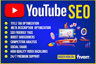do your best youtube video SEO and optimize your channel for top rankings
