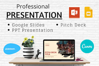 create or redesign modern pitch deck, google slides and ppt presentation