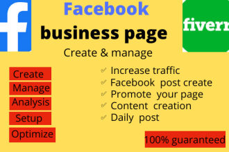 do your facebook page create and manage perfectly