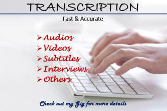 transcribe 30 minutes transcript of audio and video