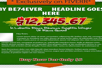 design a KILLER, professional and attractive Sales Page using your words